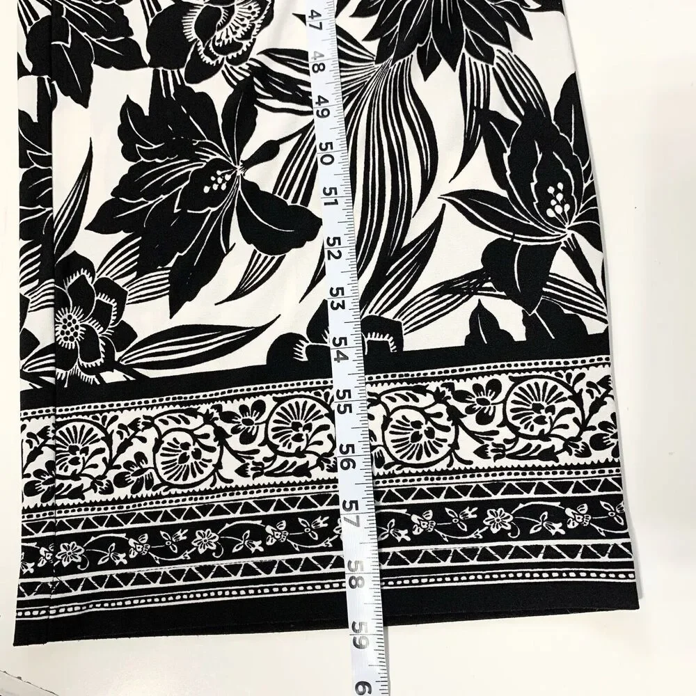 Chico’s Size 3 Marissa Jumpsuit Sleeveless Black White Graphic Floral Size XL 16 - Picture 15 of 16